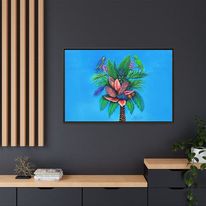 Palm Tree of Life Framed Canvas Print