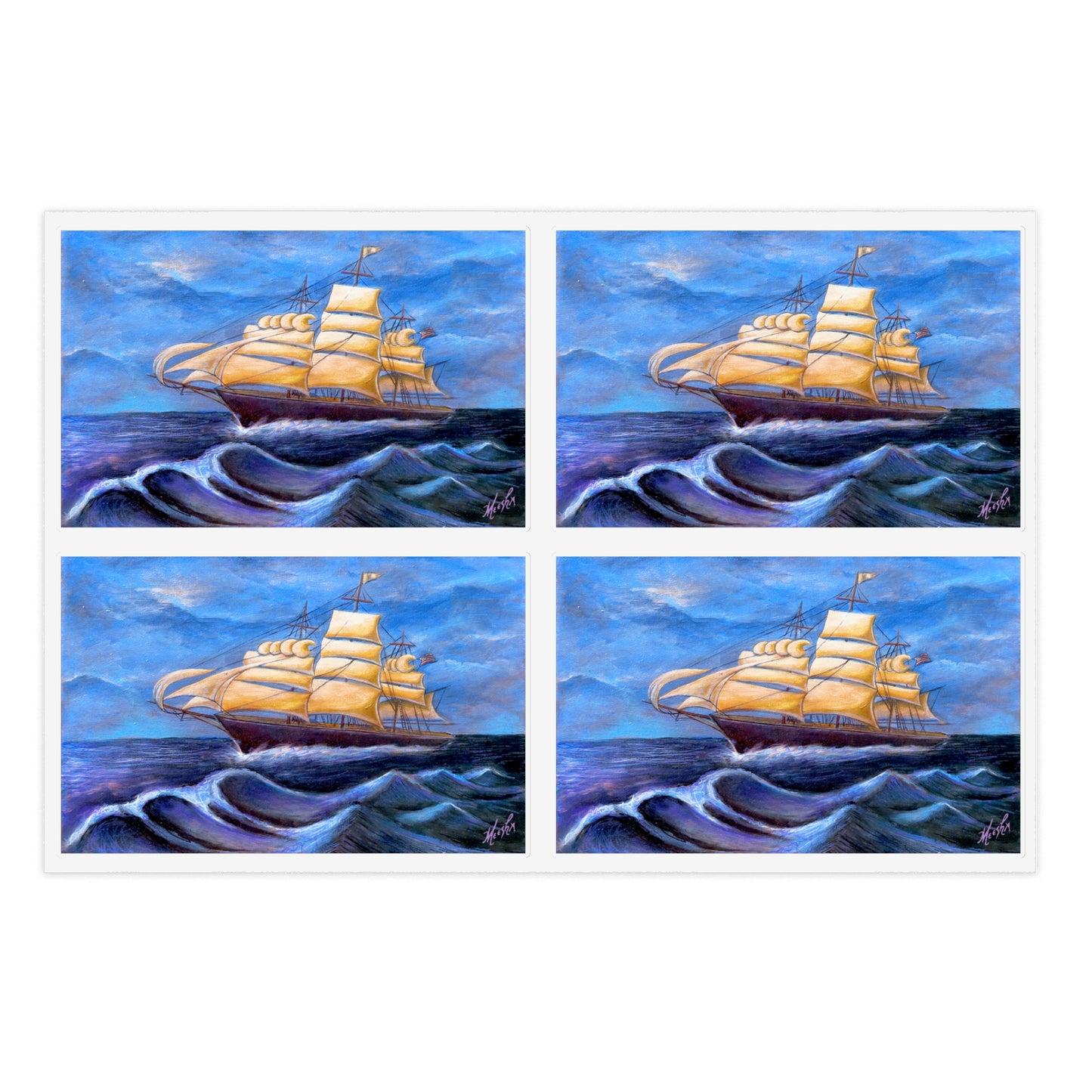 Whimsical Wavehopper Sticker Sheets, 6"x4"