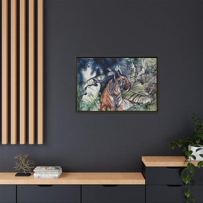 Watchful Warrior Framed Canvas Print