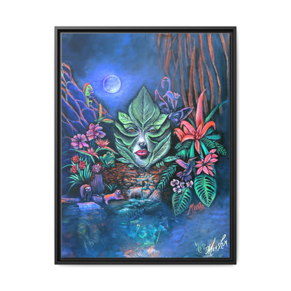 Moonlight Mischief Framed Canvas Print