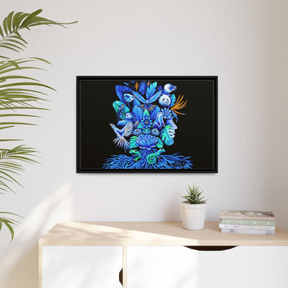 Out of The Blue Framed Canvas Print