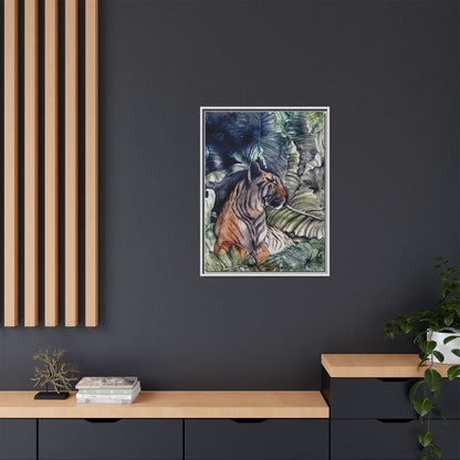 Watchful Warrior Framed Canvas Print