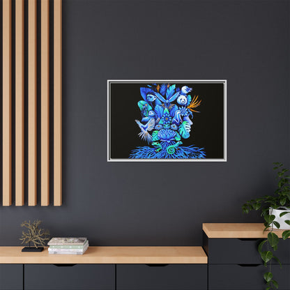 Out of The Blue Framed Canvas Print
