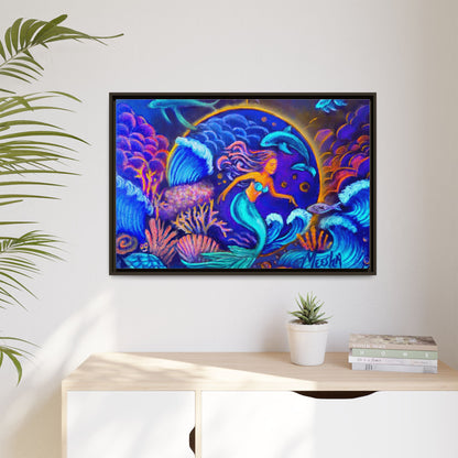Celestrial Extraterrestrial Framed Canvas Print