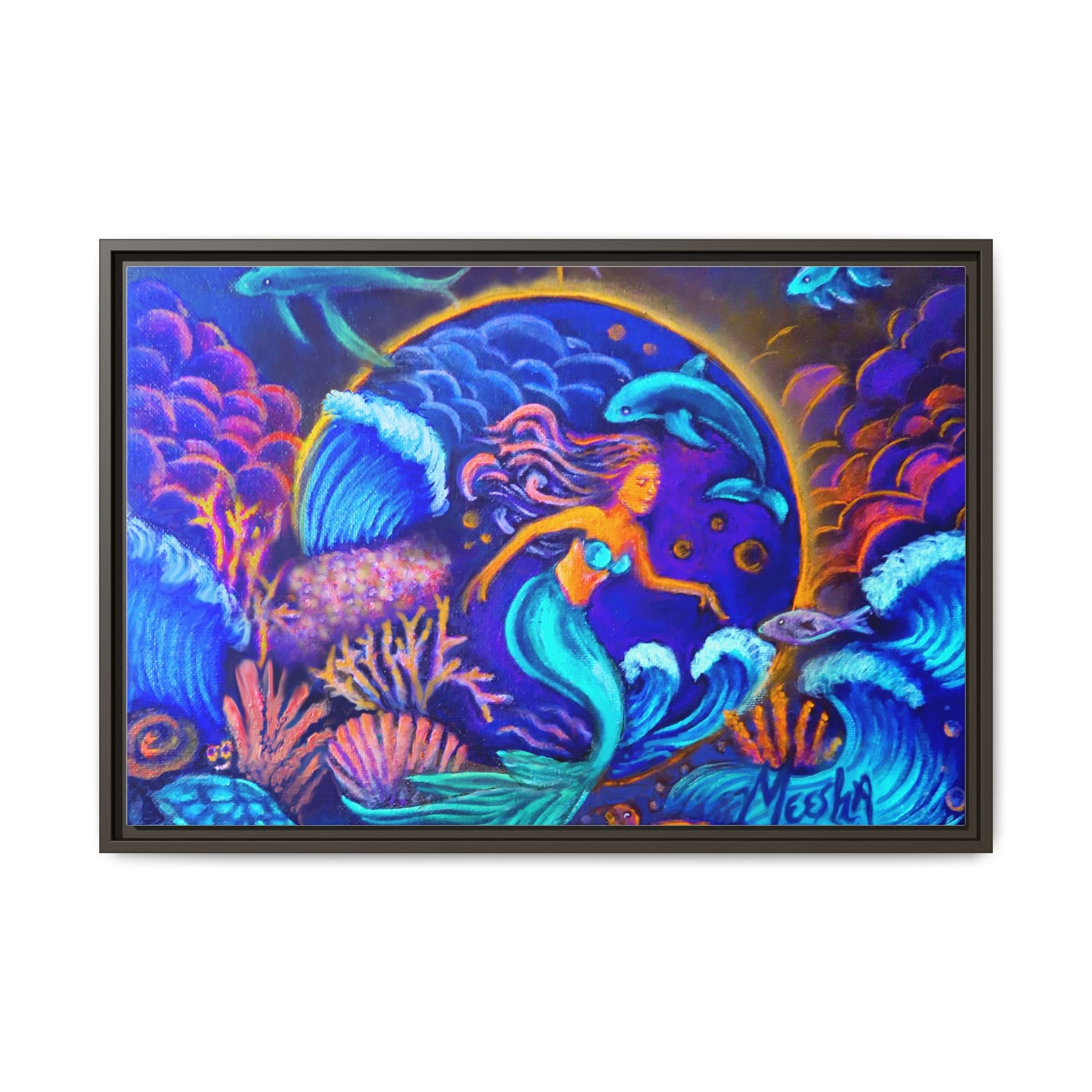 Celestrial Extraterrestrial Framed Canvas Print