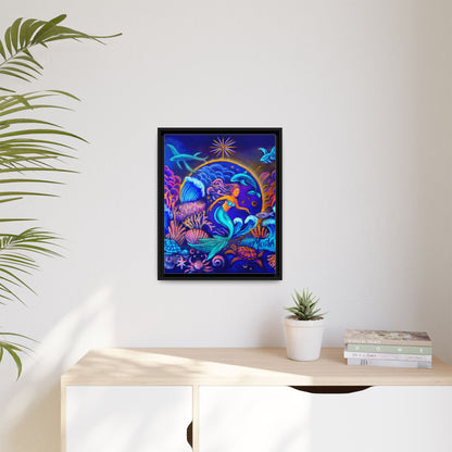 Celestrial Extraterrestrial Framed Canvas Print