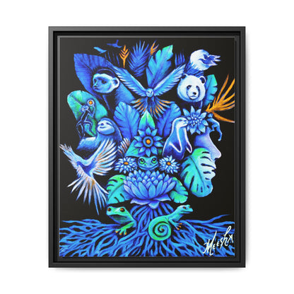 Out of The Blue Framed Canvas Print