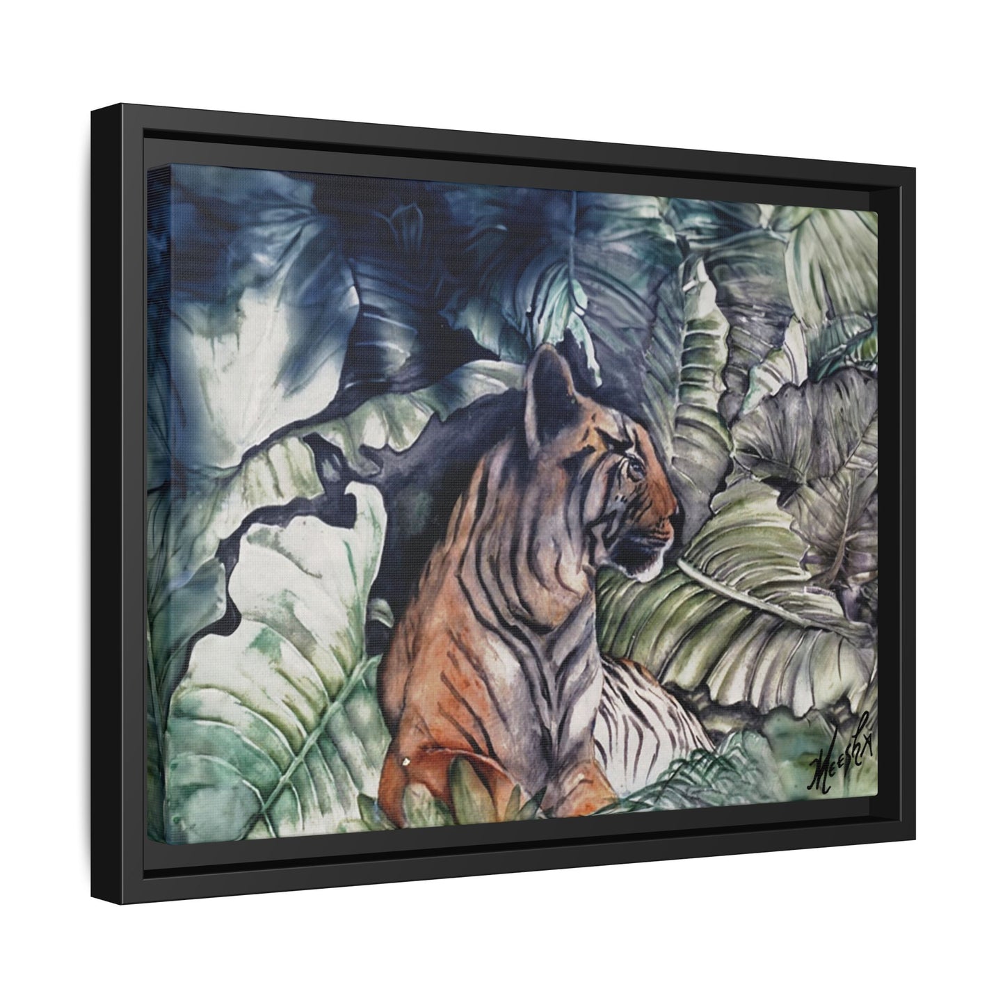 Watchful Warrior Framed Canvas Print