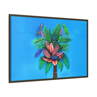 Palm Tree of Life Framed Canvas Print