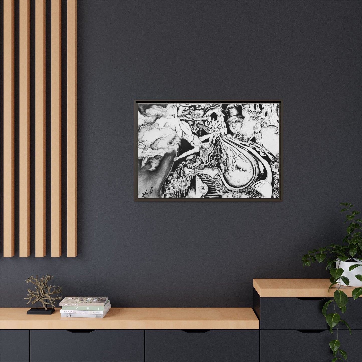 Alice In Blunderland Framed Canvas Print