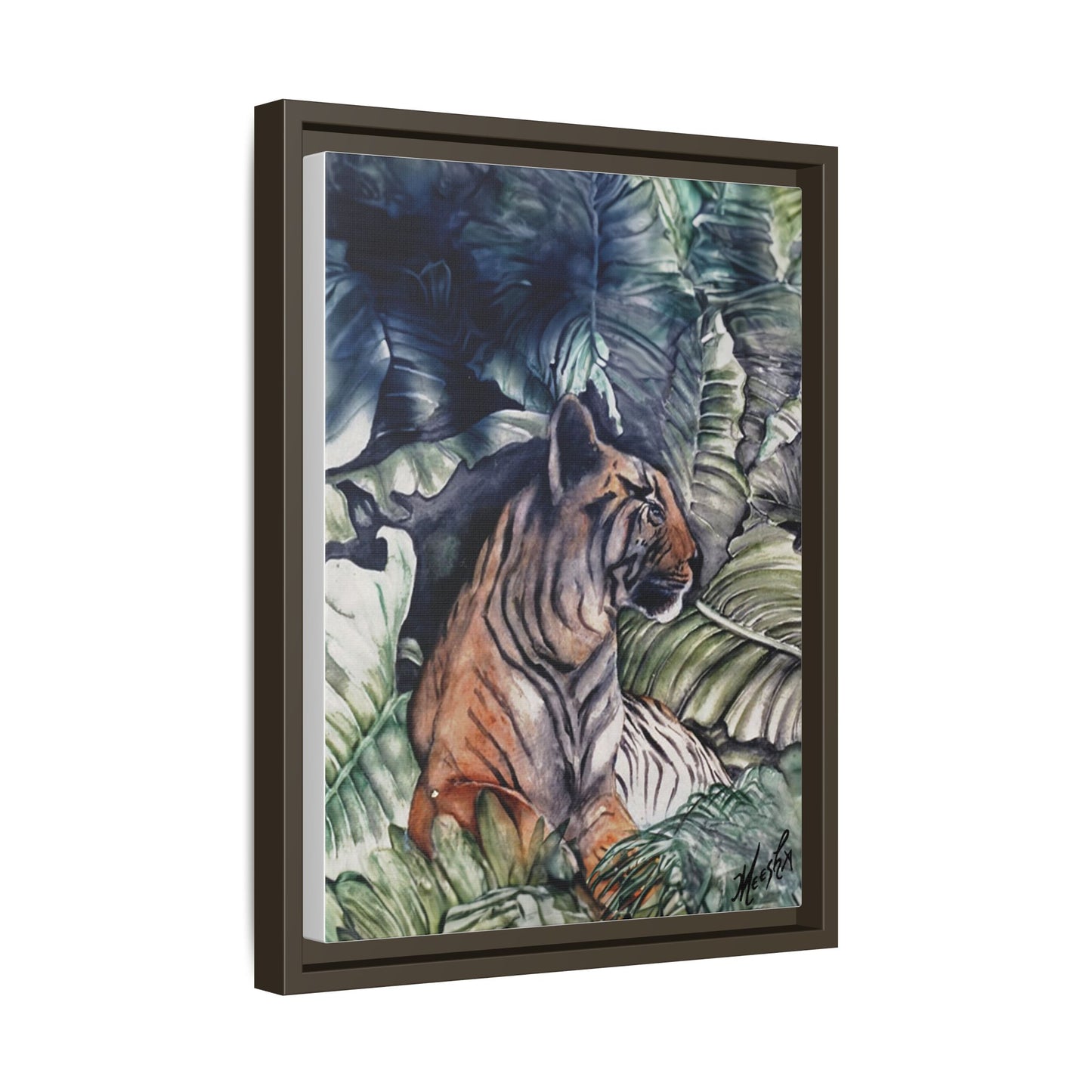 Watchful Warrior Framed Canvas Print