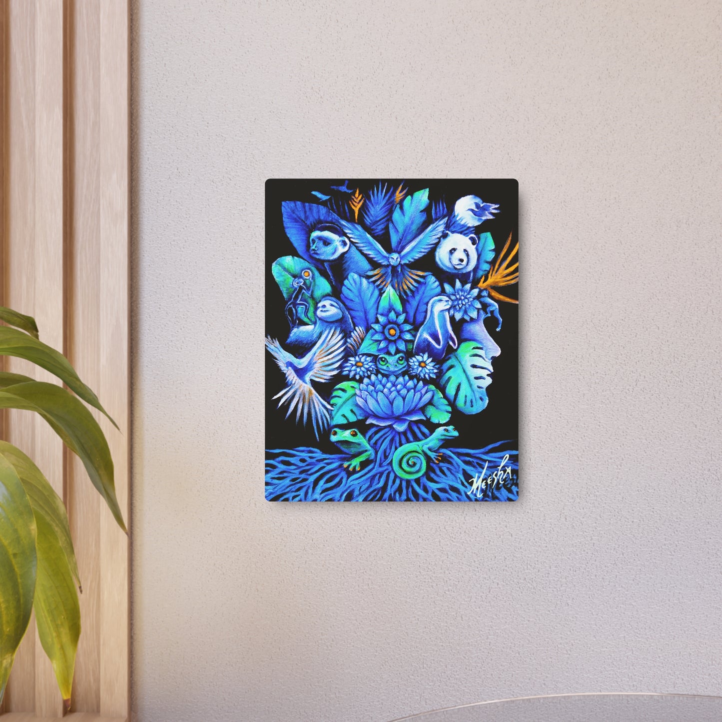 Out of the blue Metal Art Sign