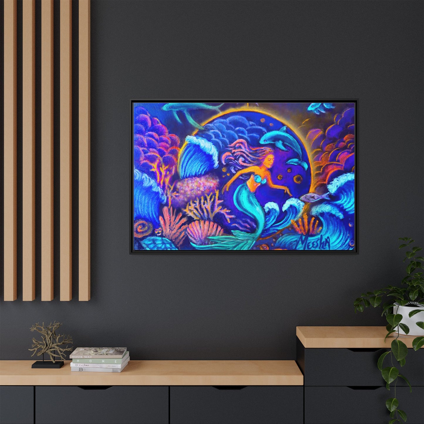 Celestrial Extraterrestrial Framed Canvas Print