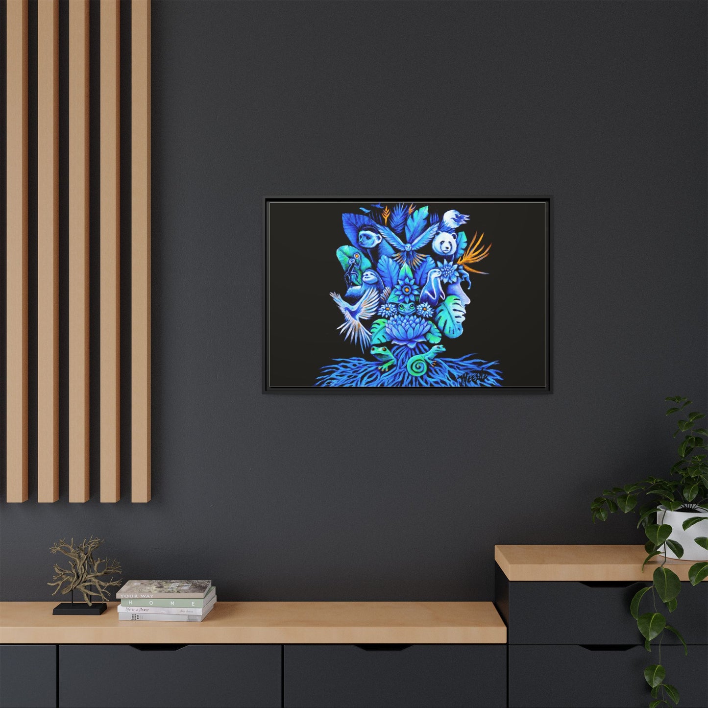 Out of The Blue Framed Canvas Print