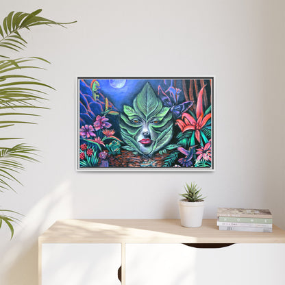 Moonlight Mischief Framed Canvas Print