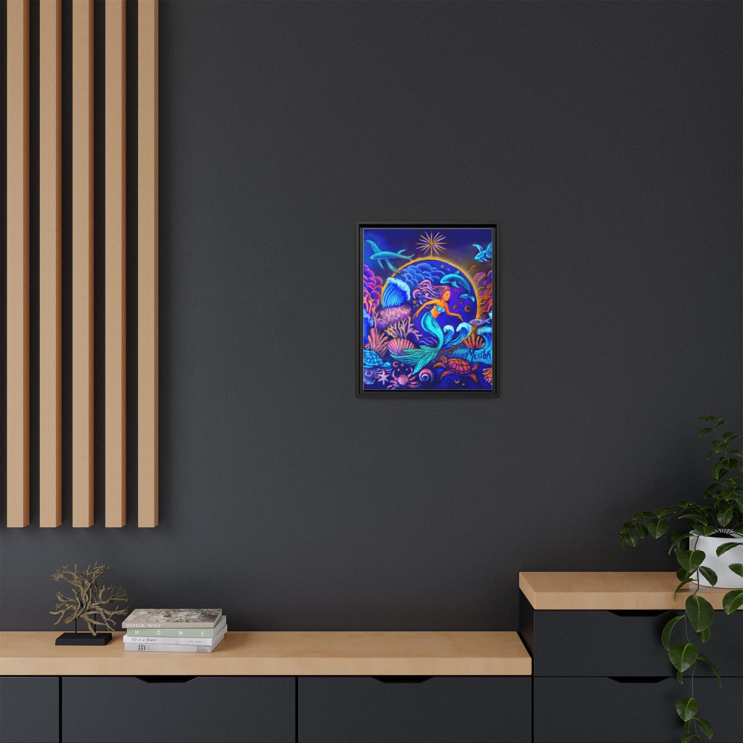 Celestrial Extraterrestrial Framed Canvas Print