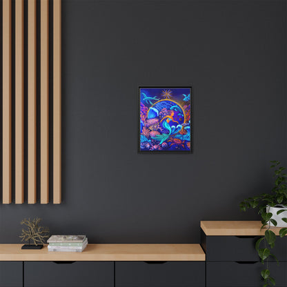 Celestrial Extraterrestrial Framed Canvas Print