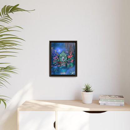 Moonlight Mischief Framed Canvas Print