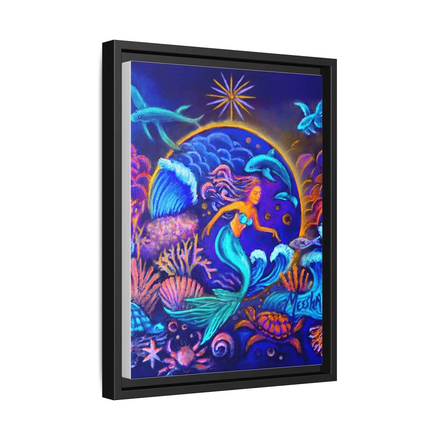 Celestrial Extraterrestrial Framed Canvas Print