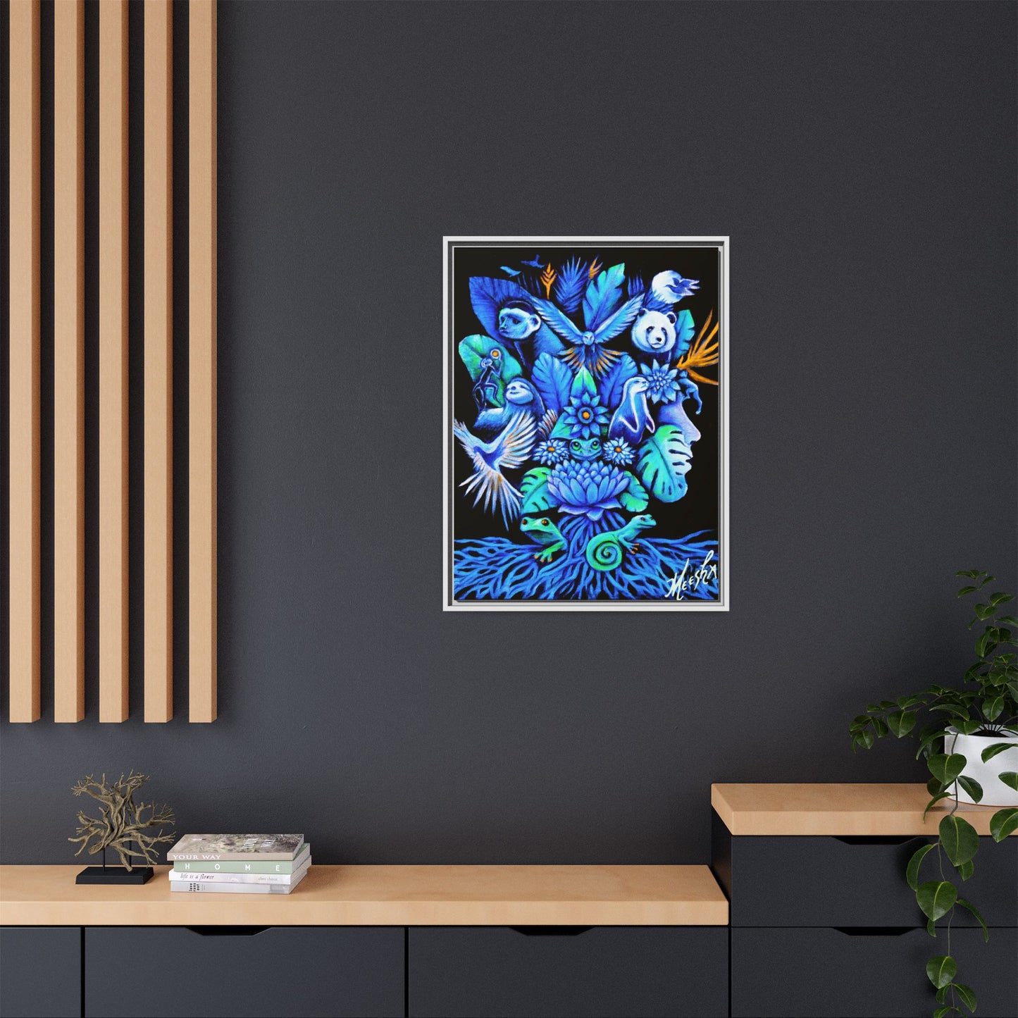Out of The Blue Framed Canvas Print