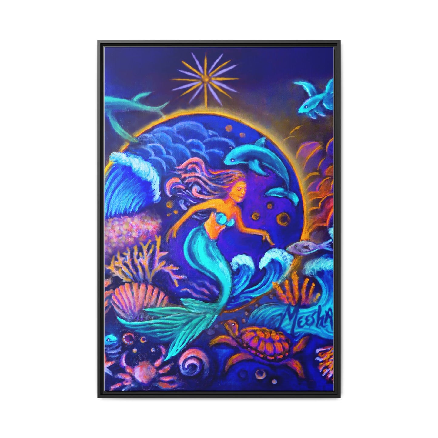 Celestrial Extraterrestrial Framed Canvas Print