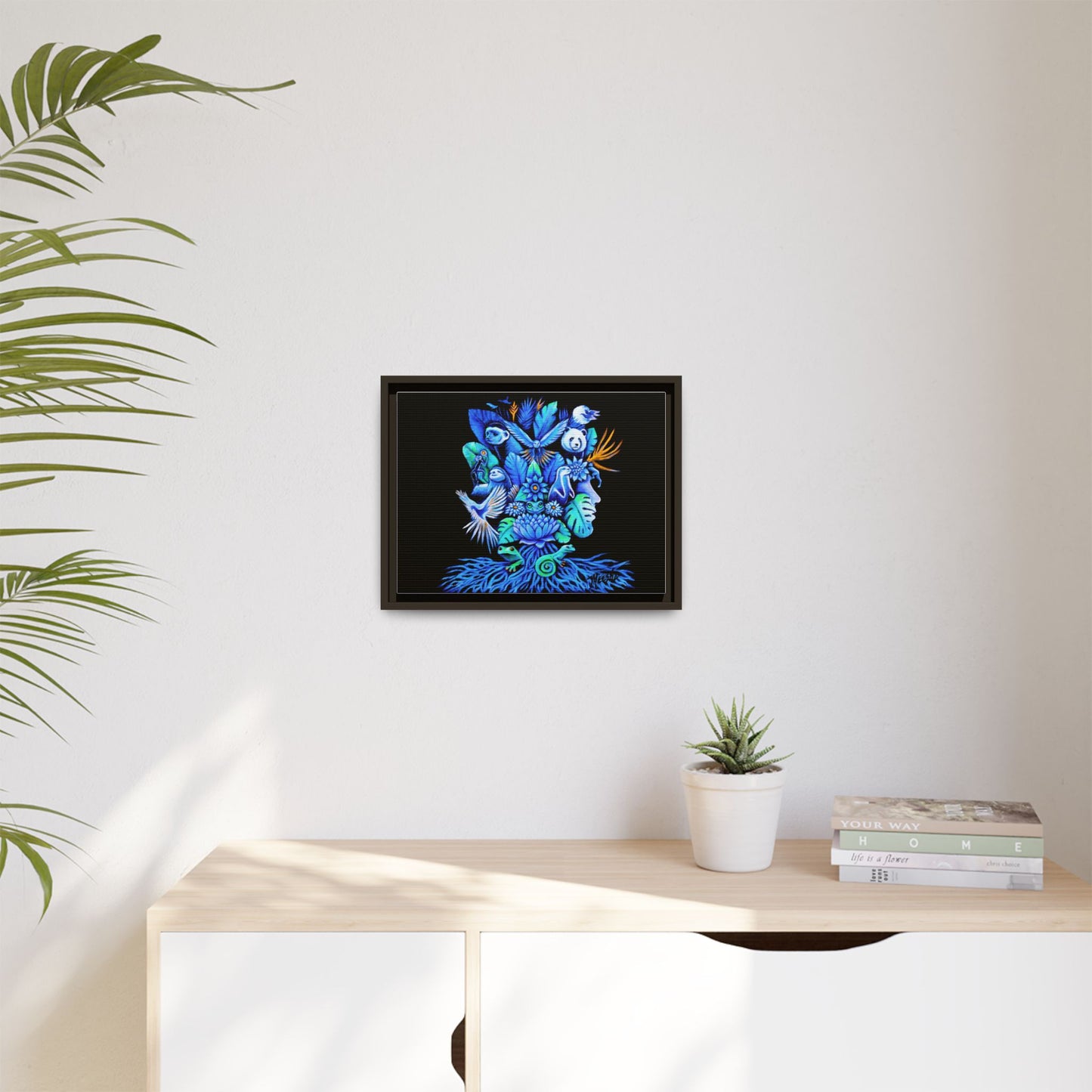 Out of The Blue Framed Canvas Print