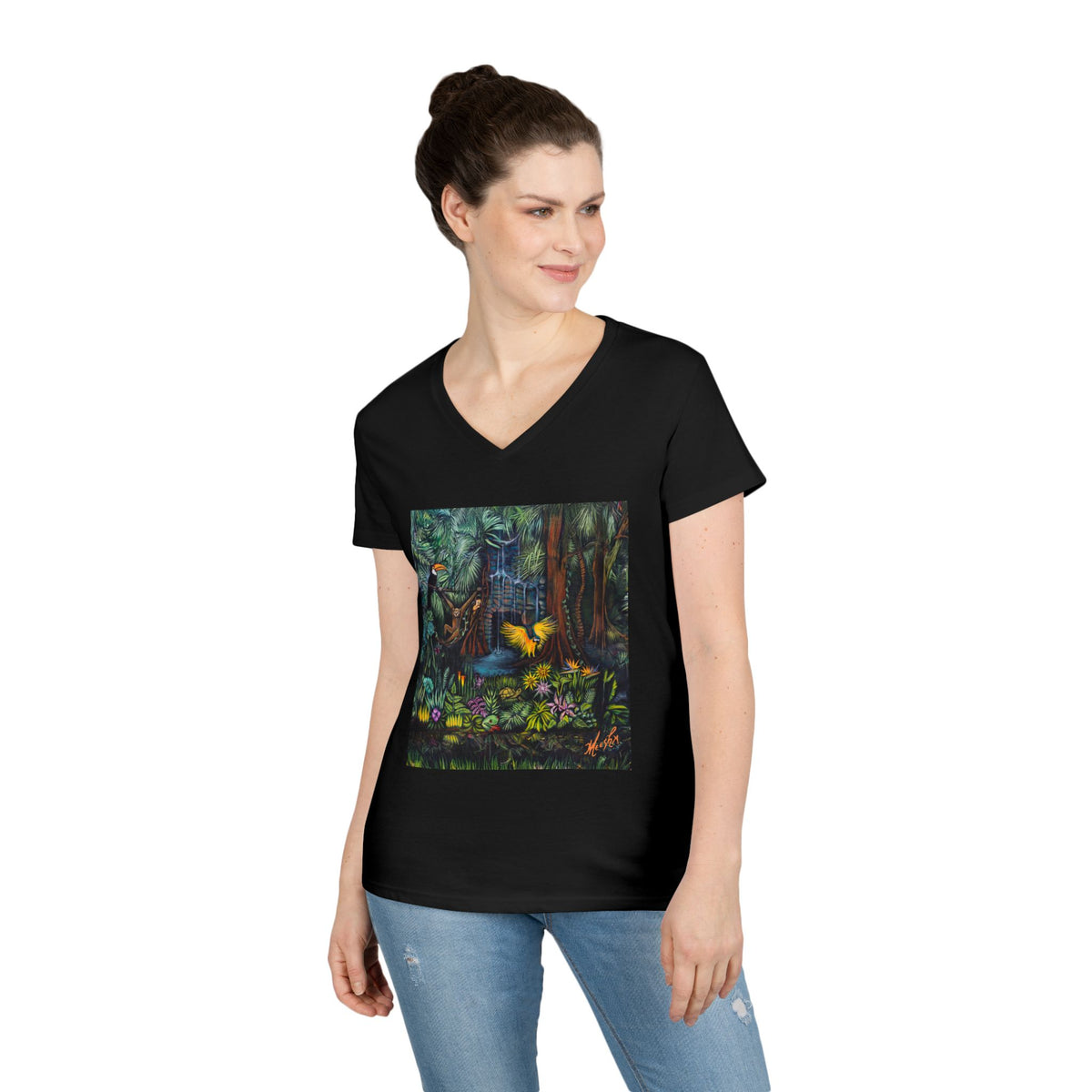Amazonia  Ladies' Nature Lover V-Neck T-Shirt