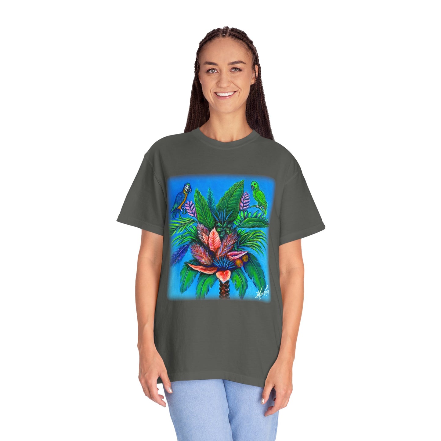 Palm Tree of Life Unisex Garment-Dyed T-shirt