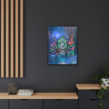 Moonlight Mischief Framed Canvas Print