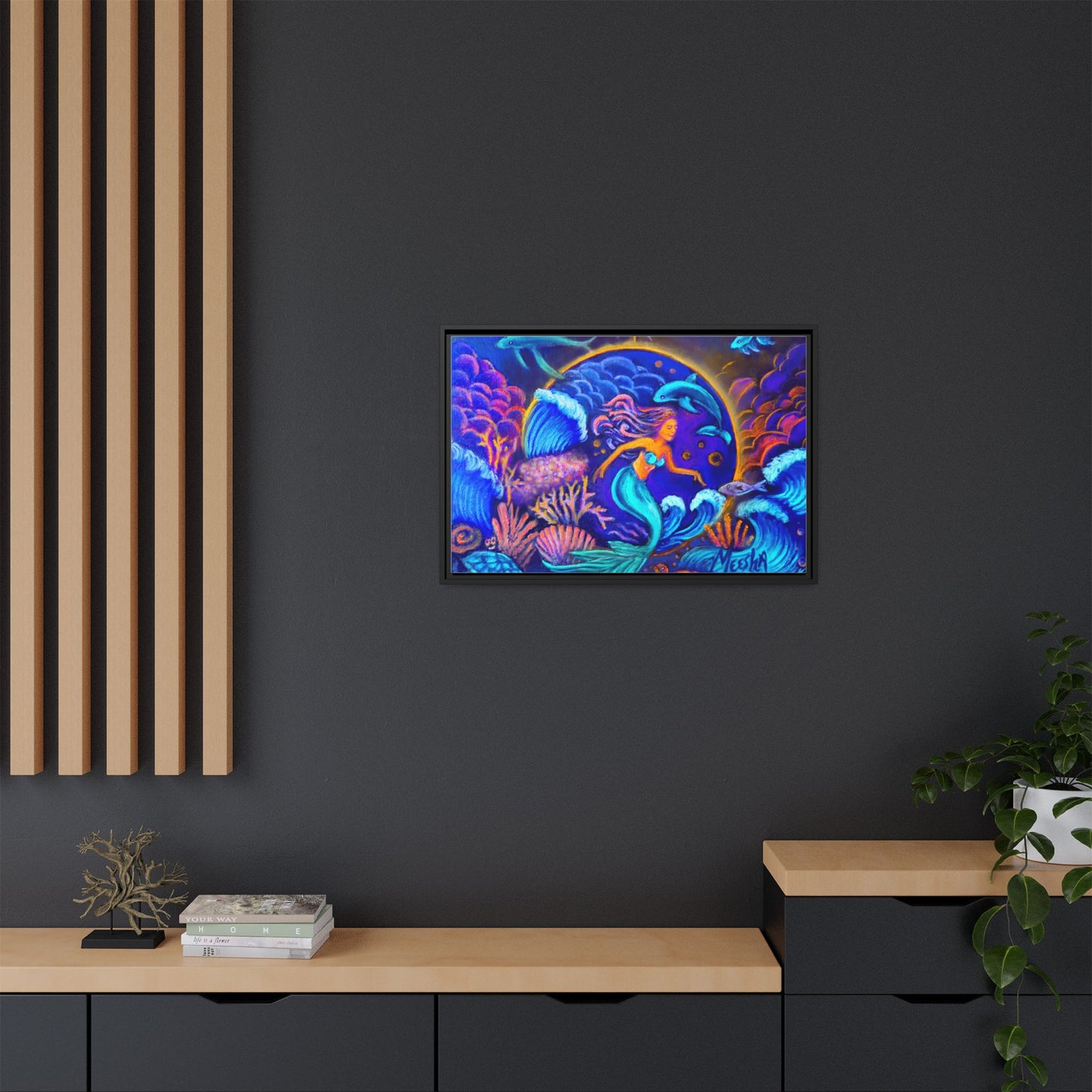 Celestrial Extraterrestrial Framed Canvas Print