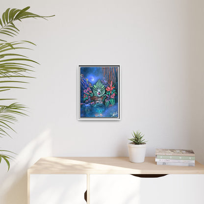 Moonlight Mischief Framed Canvas Print