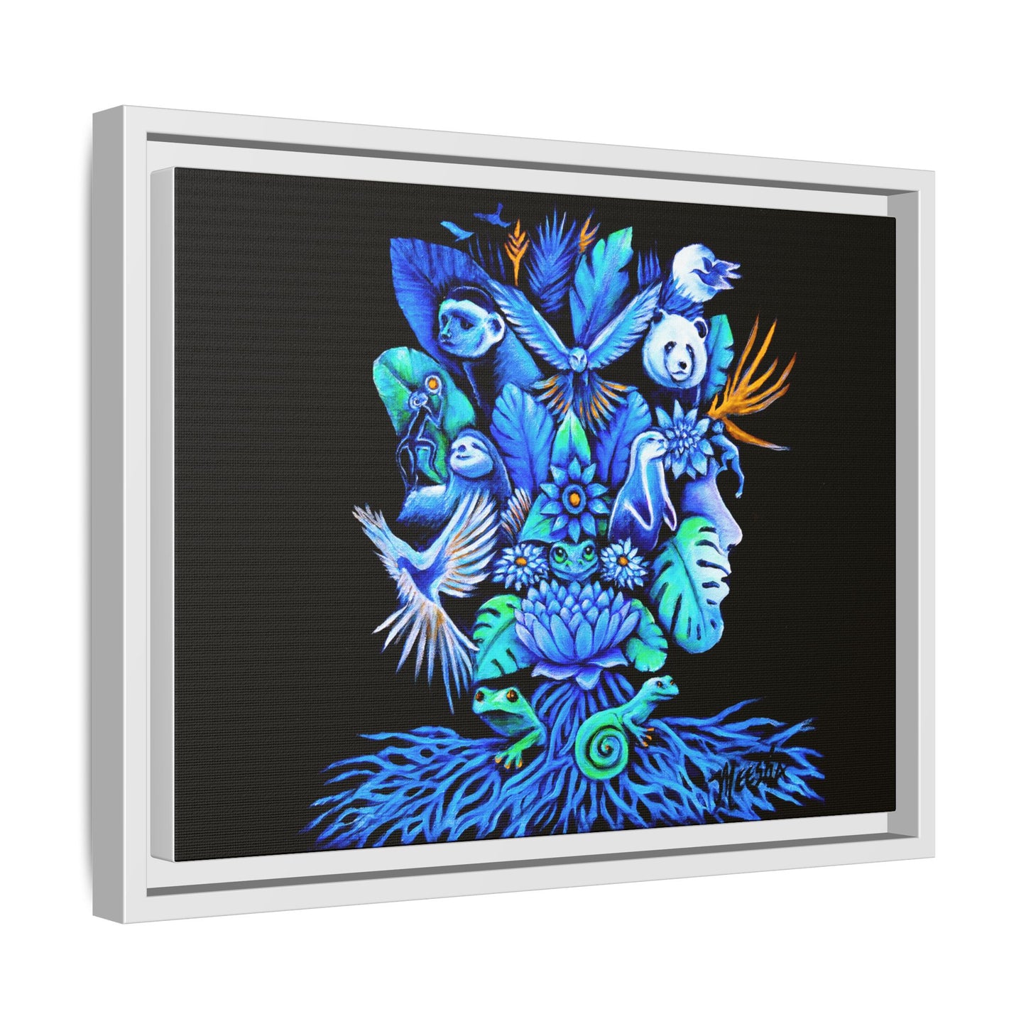 Out of The Blue Framed Canvas Print