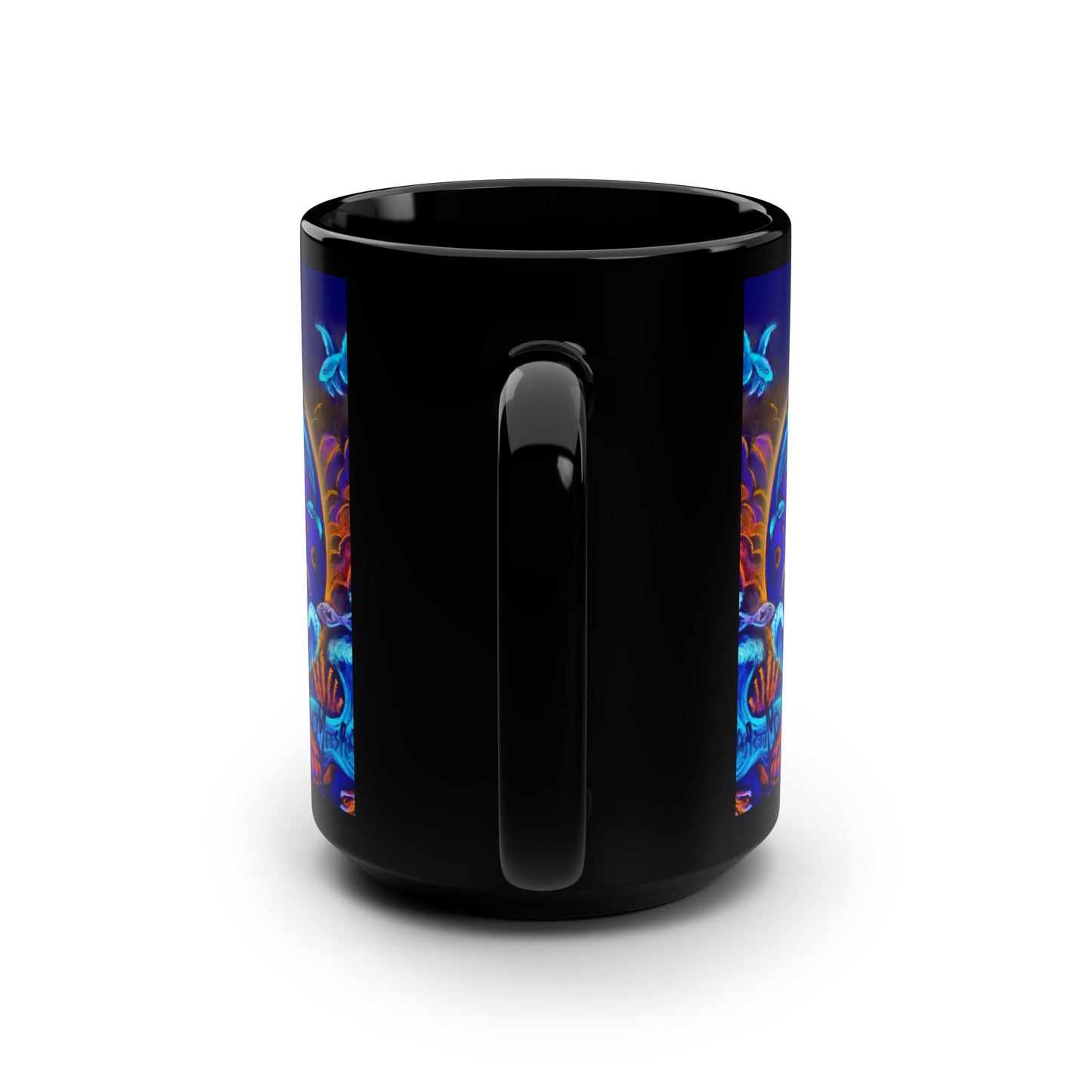 Celestial Extraterrestrial Black Mug, 15oz