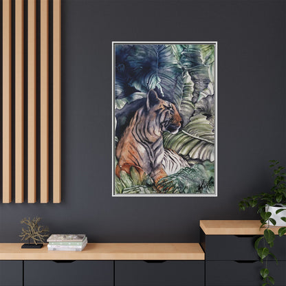 Watchful Warrior Framed Canvas Print