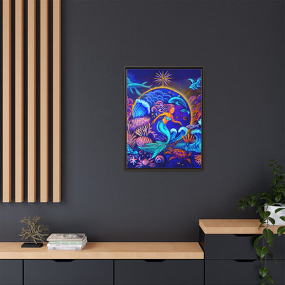 Celestrial Extraterrestrial Framed Canvas Print