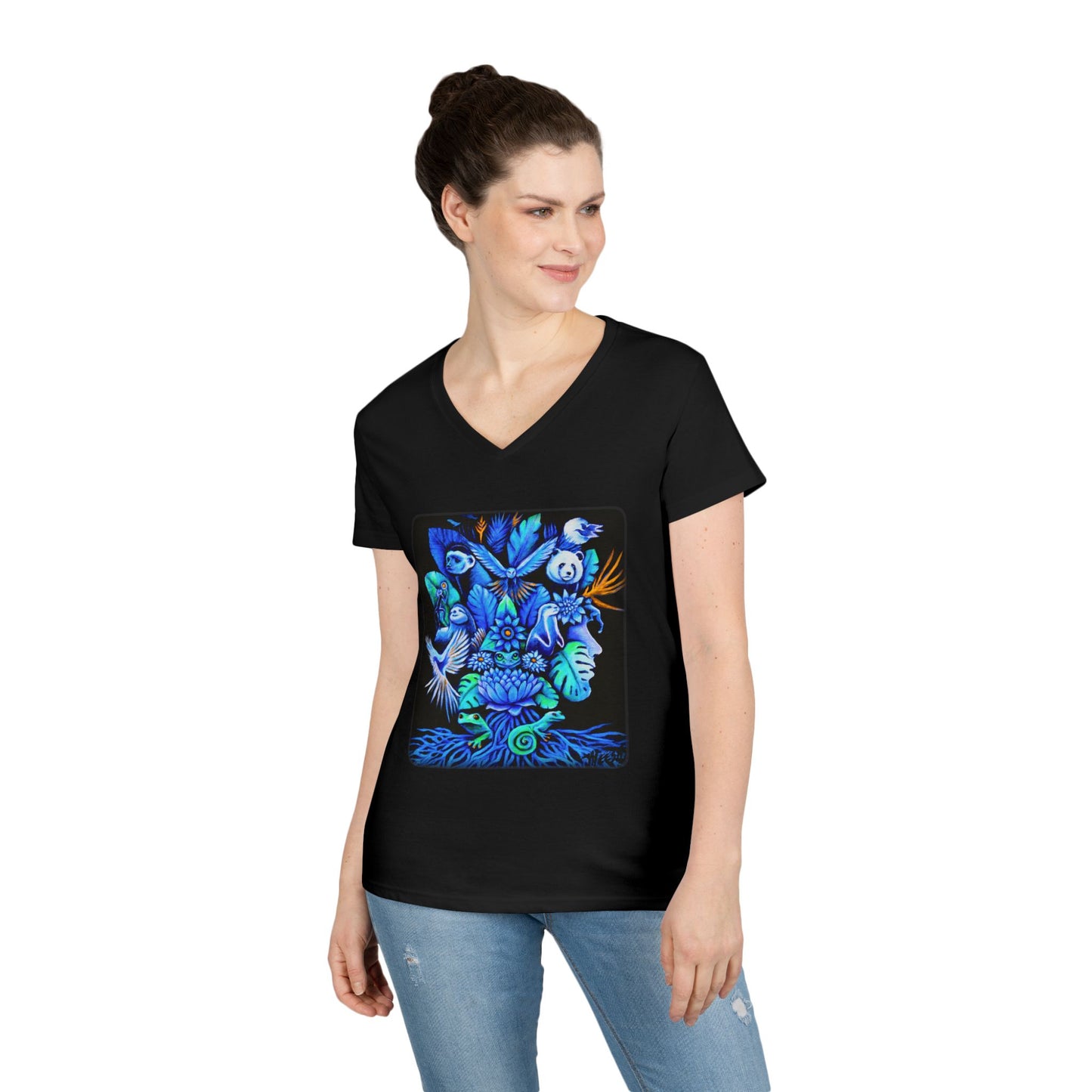 Out of the blue Ladies' V-Neck T-Shirt