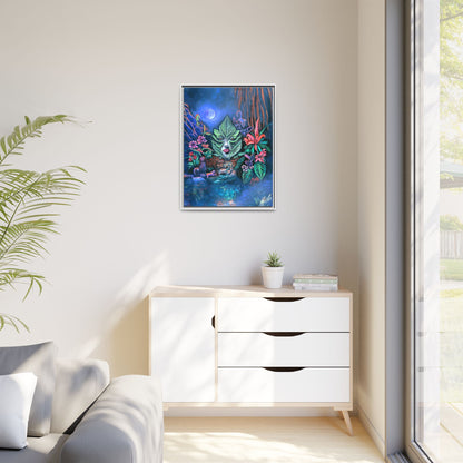 Moonlight Mischief Framed Canvas Print