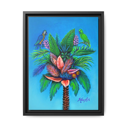 Palm Tree of Life Framed Canvas Print