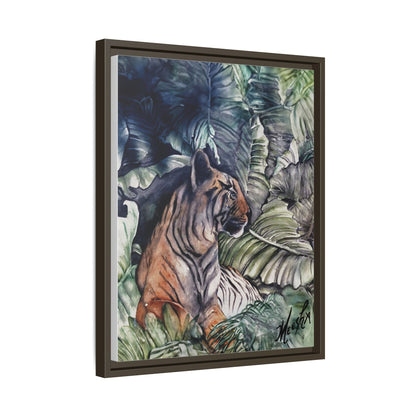 Watchful Warrior Framed Canvas Print