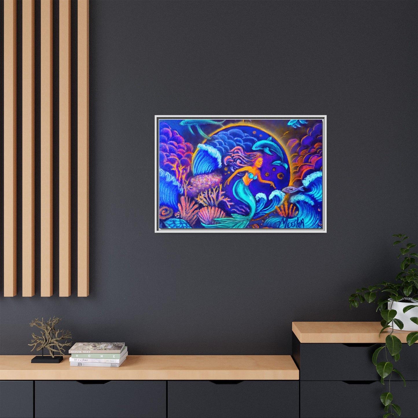 Celestrial Extraterrestrial Framed Canvas Print