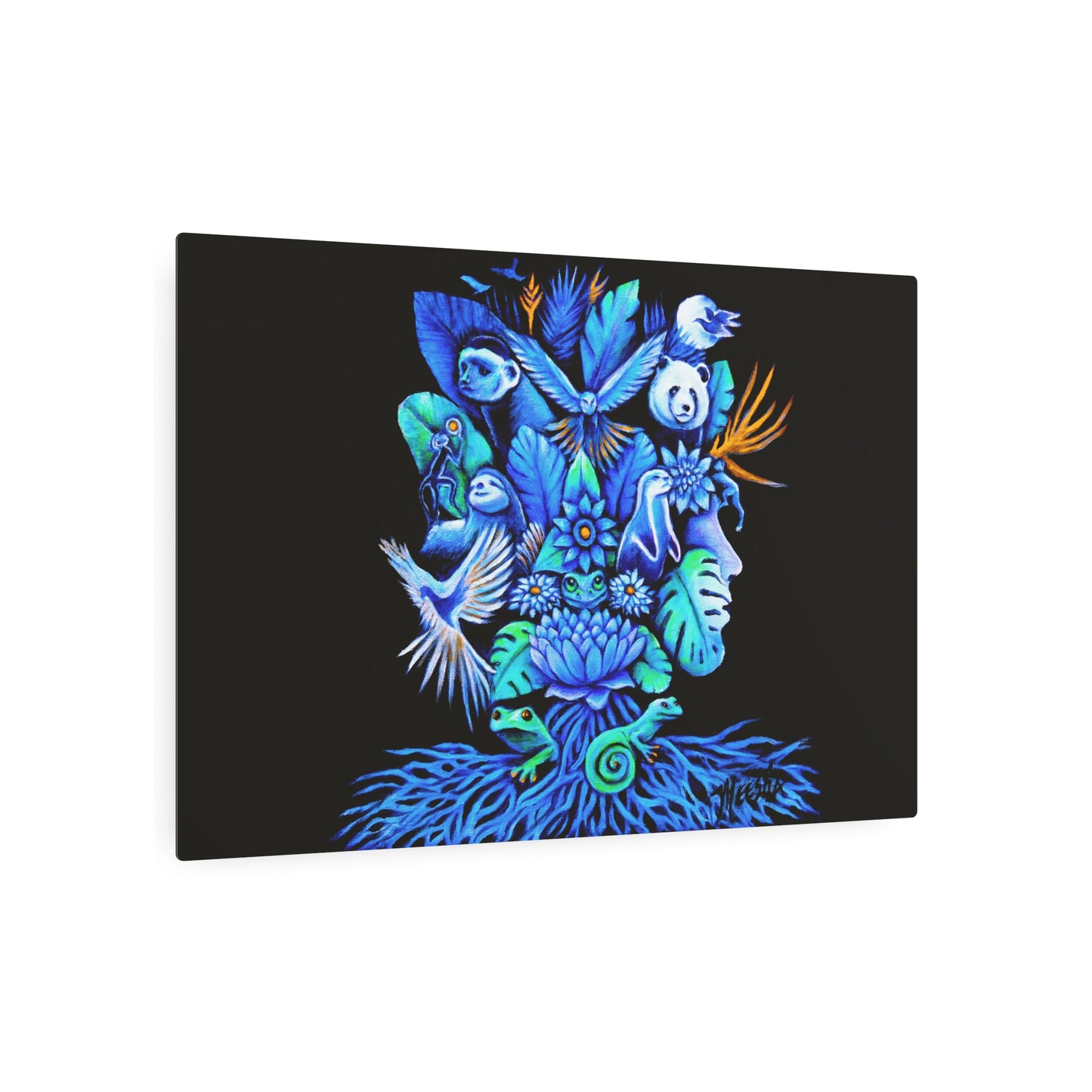 Out of the blue Metal Art Sign