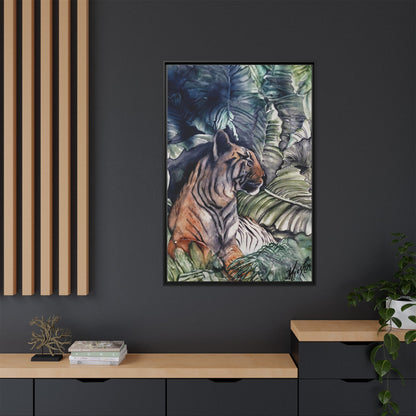 Watchful Warrior Framed Canvas Print