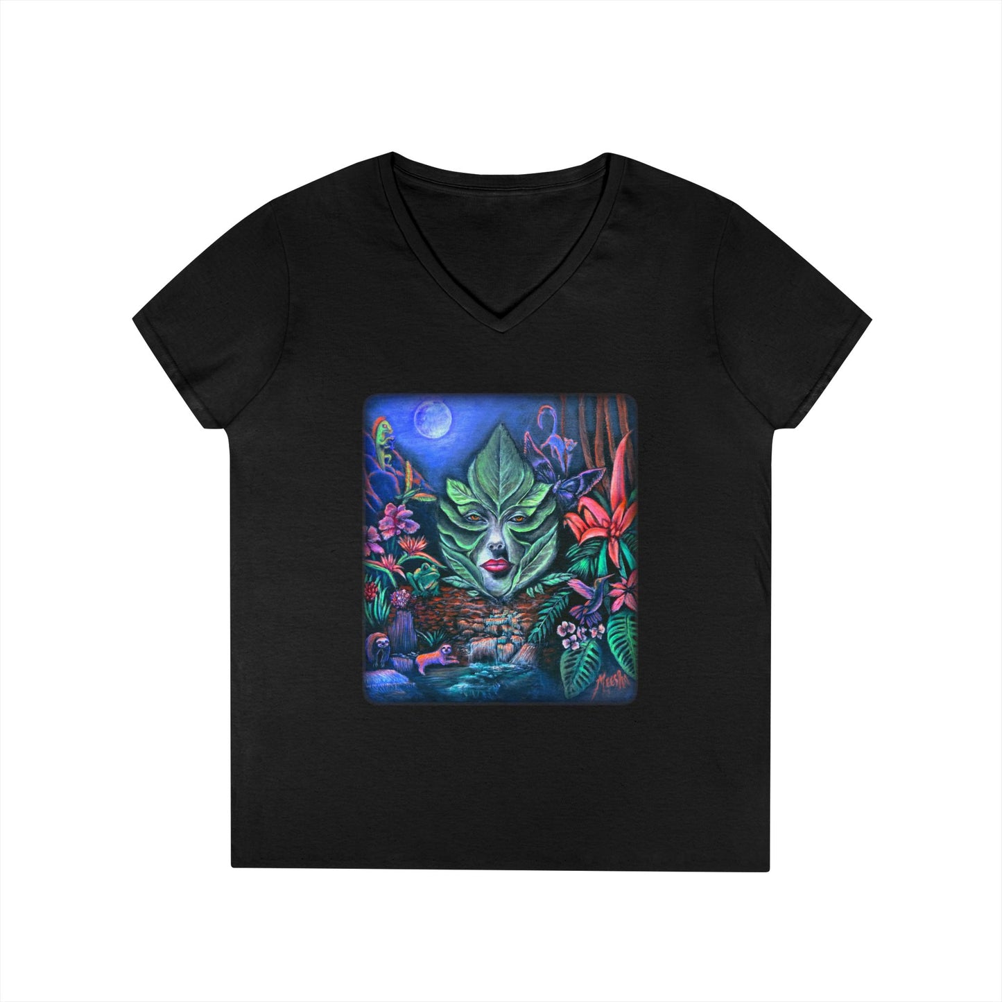 Moonlight Mischief Ladies' V-Neck T-Shirt