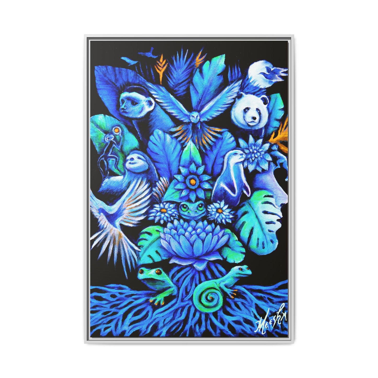Out of The Blue Framed Canvas Print