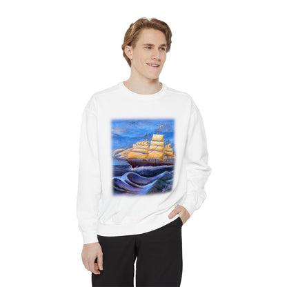 Whimsical Wavehopper Unisex Garment-Dyed Sweatshirt