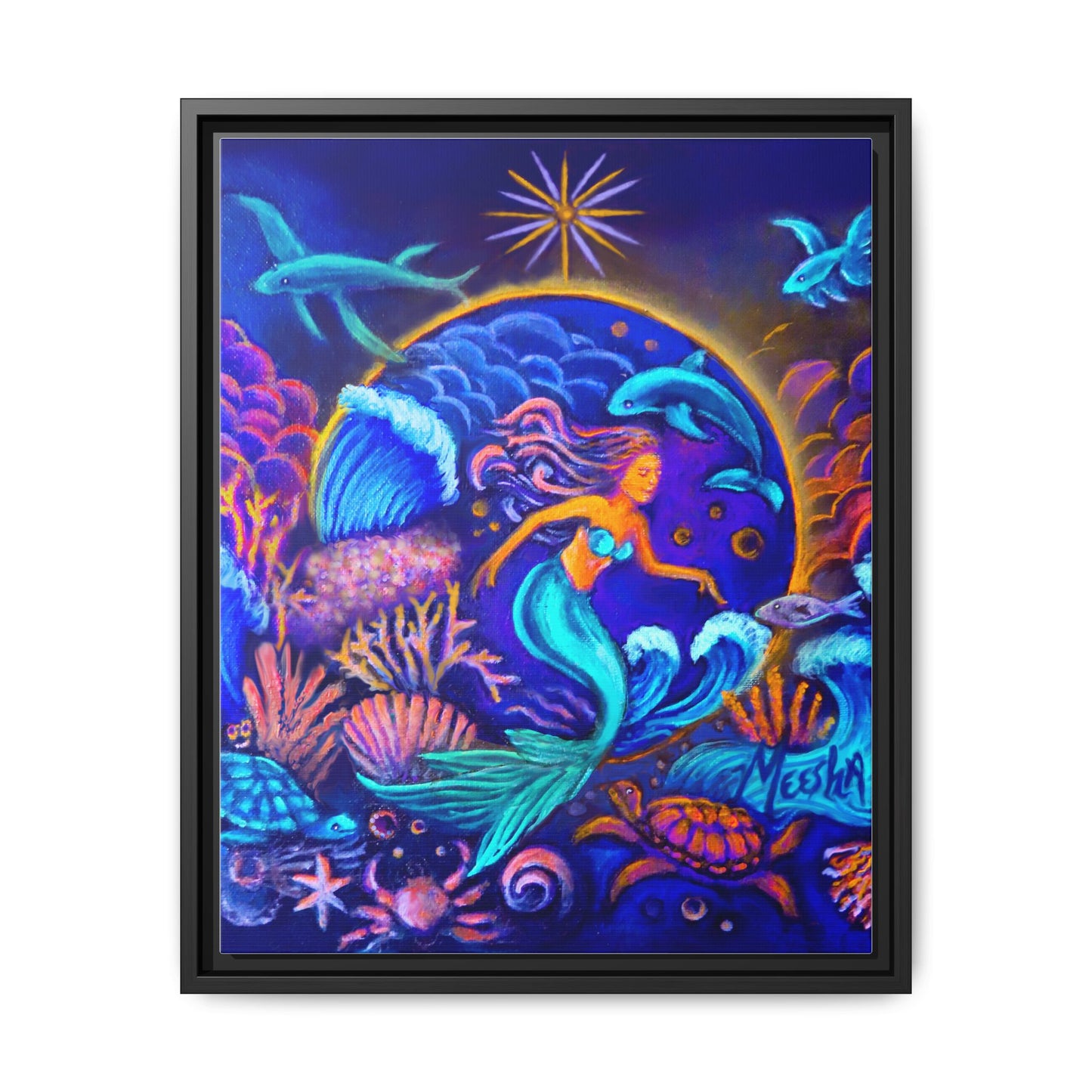 Celestrial Extraterrestrial Framed Canvas Print