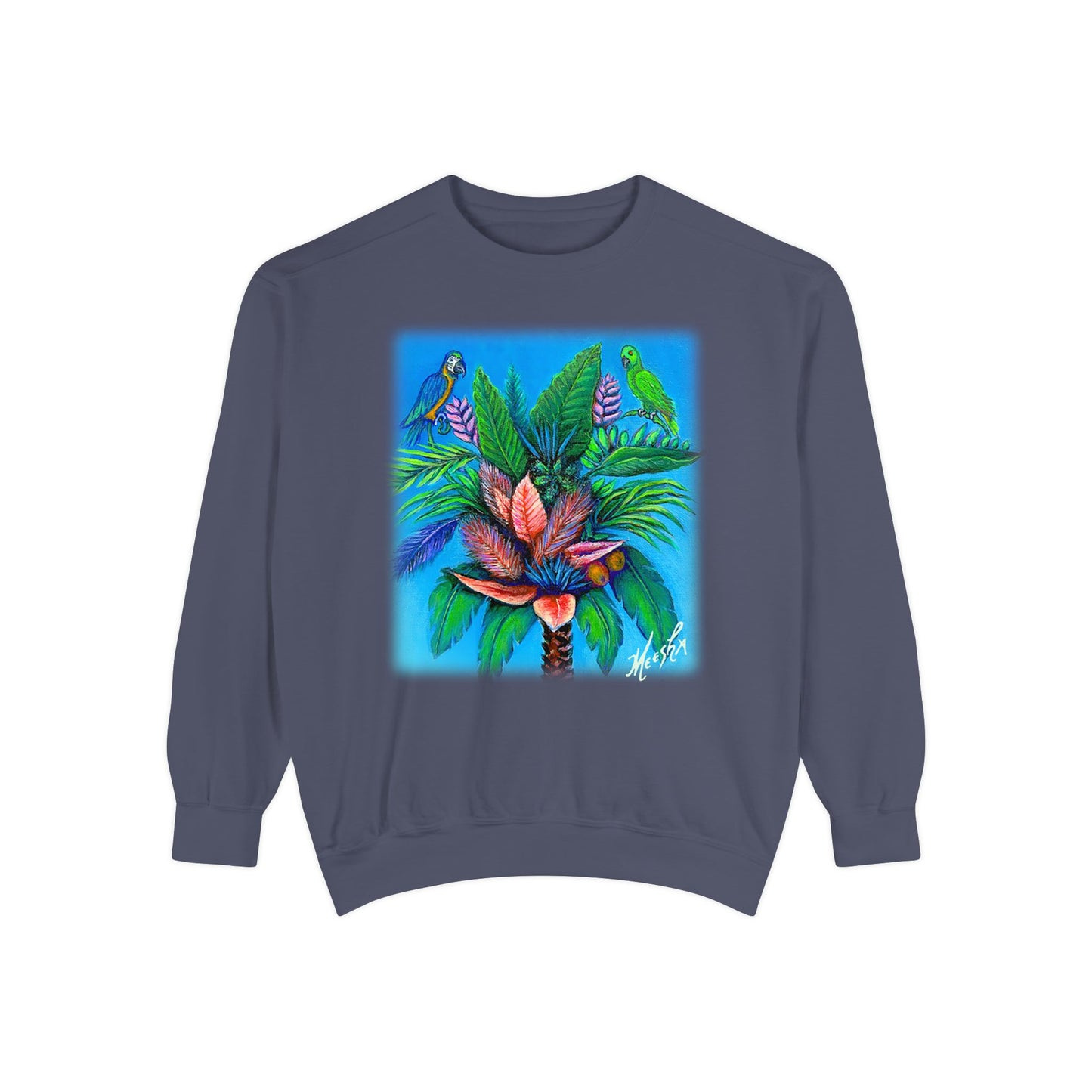Palm Tree of Life Unisex Garment-Dyed Sweatshirt