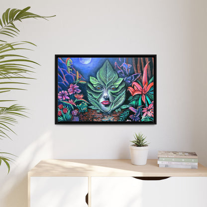 Moonlight Mischief Framed Canvas Print