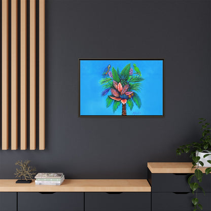 Palm Tree of Life Framed Canvas Print