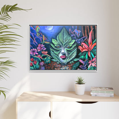Moonlight Mischief Framed Canvas Print